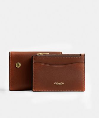 エッセンシャル カード ホルダー ウォレット・ラブド レザー | COACH